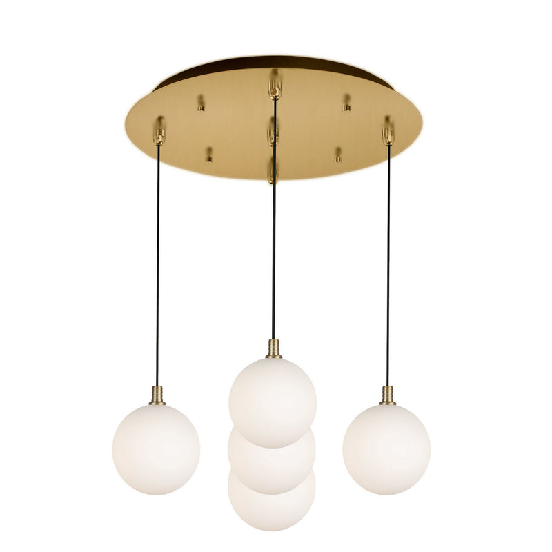 Kuzco Lighting - MP3106BGOP-05 - LED Pendant - Bolla - Brushed Gold/Opal Glass