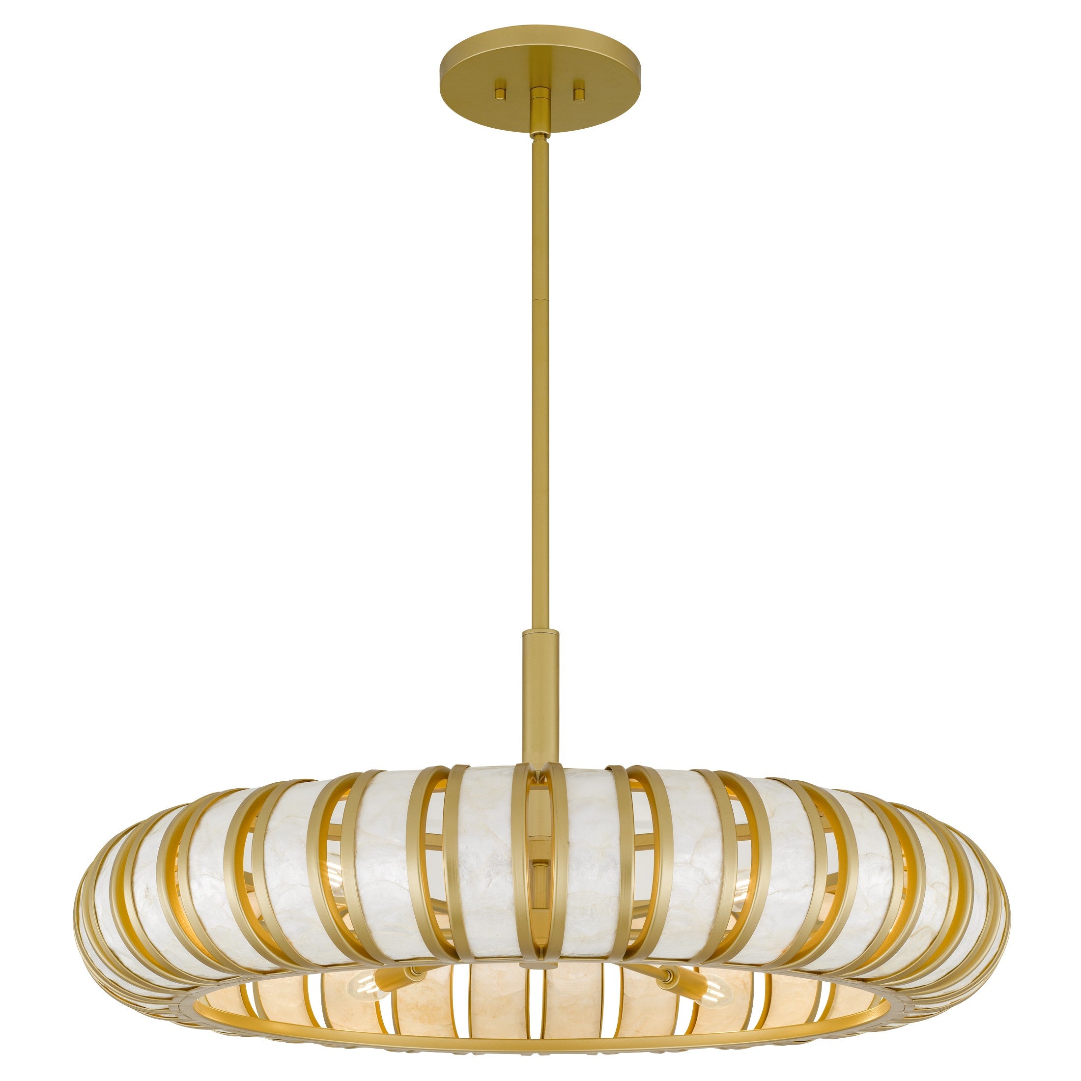 Quoizel - KNIG2830SGD - Six Light Pendant - Knight - Soft Gold