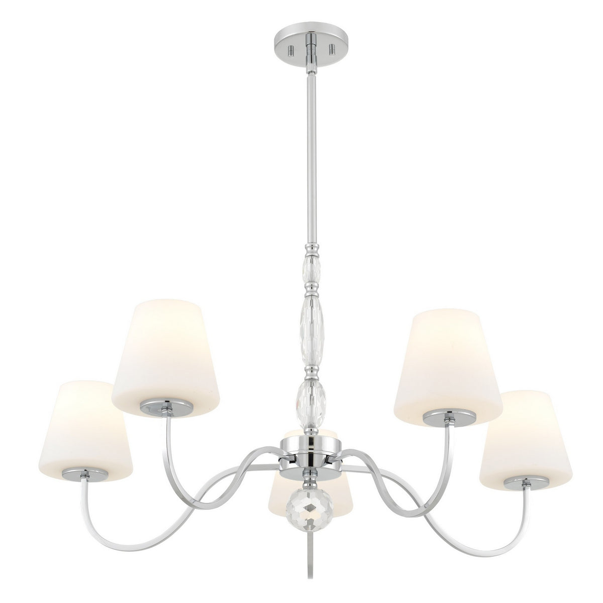 Quoizel - STON5035C - Five Light Chandelier - Stone - Polished Chrome
