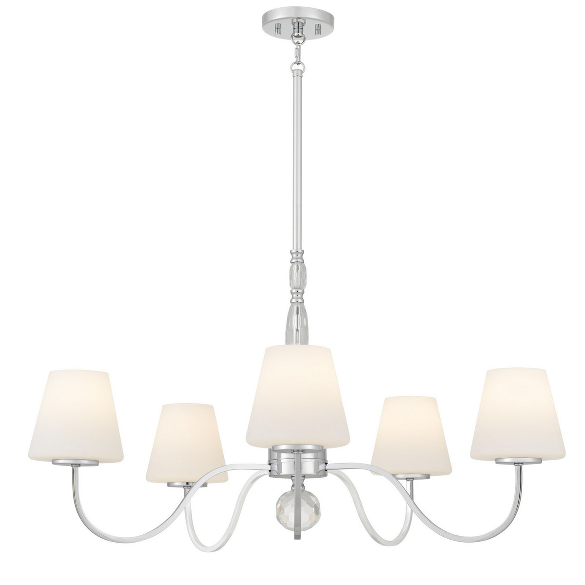 Quoizel - STON5035C - Five Light Chandelier - Stone - Polished Chrome