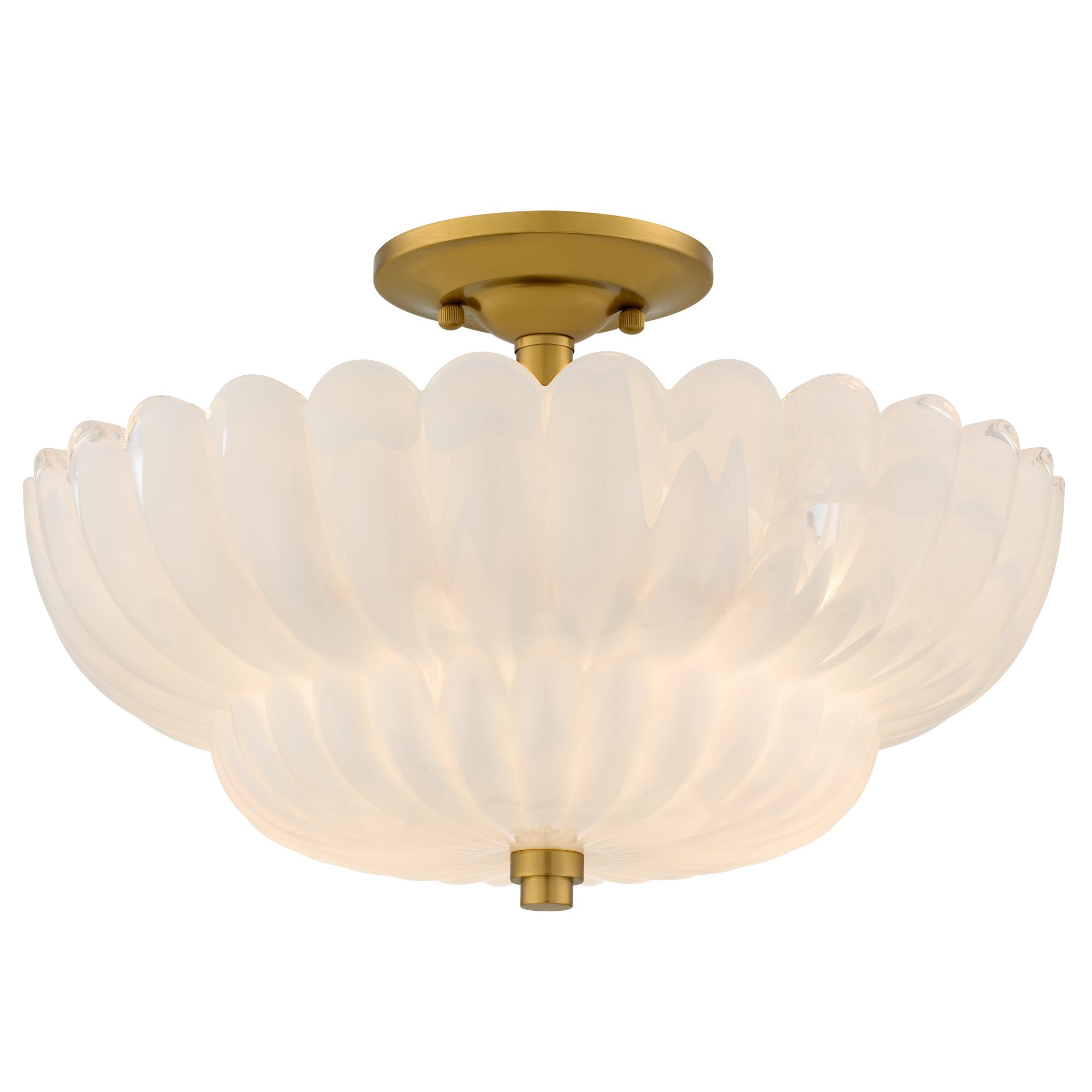 Quoizel - WHP1716BRG - Four Light Semi-Flush Mount - Whitecap - Brushed Gold