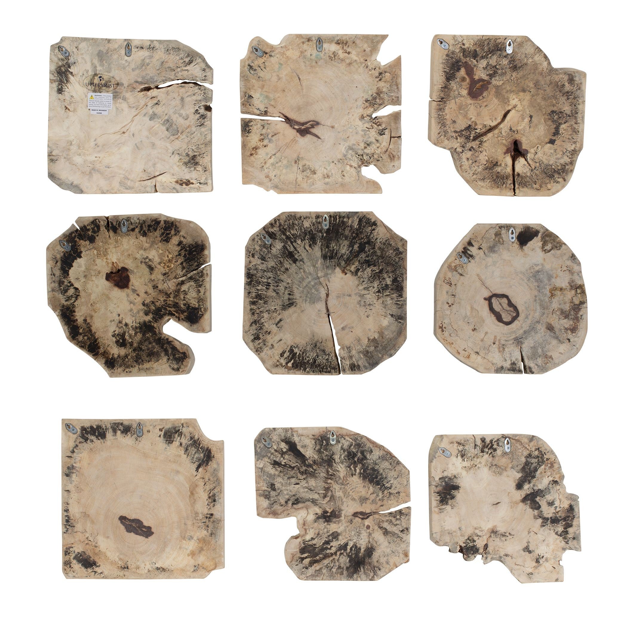 Uttermost - 04398 - Wall Decor Set/9 - Bahati - Light Bleached