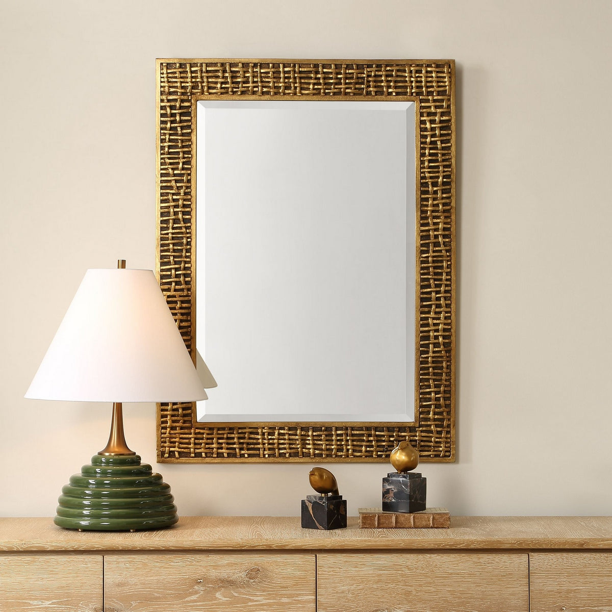 Uttermost - 08288 - Mirror - Woven In Time - Antiqued Gold Leaf