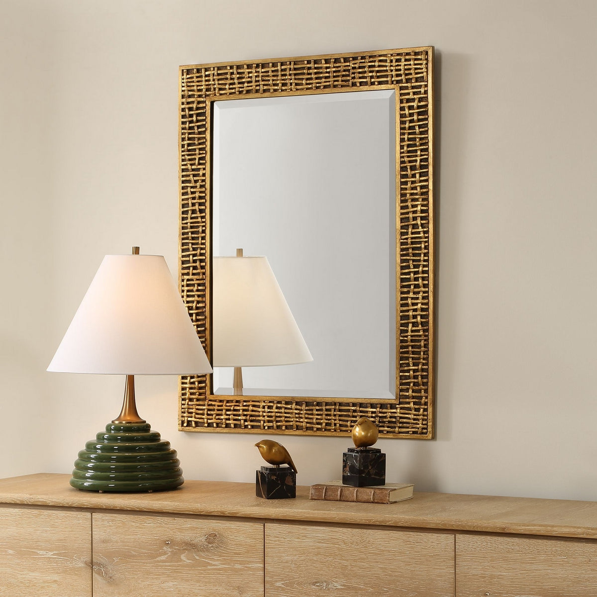 Uttermost - 08288 - Mirror - Woven In Time - Antiqued Gold Leaf