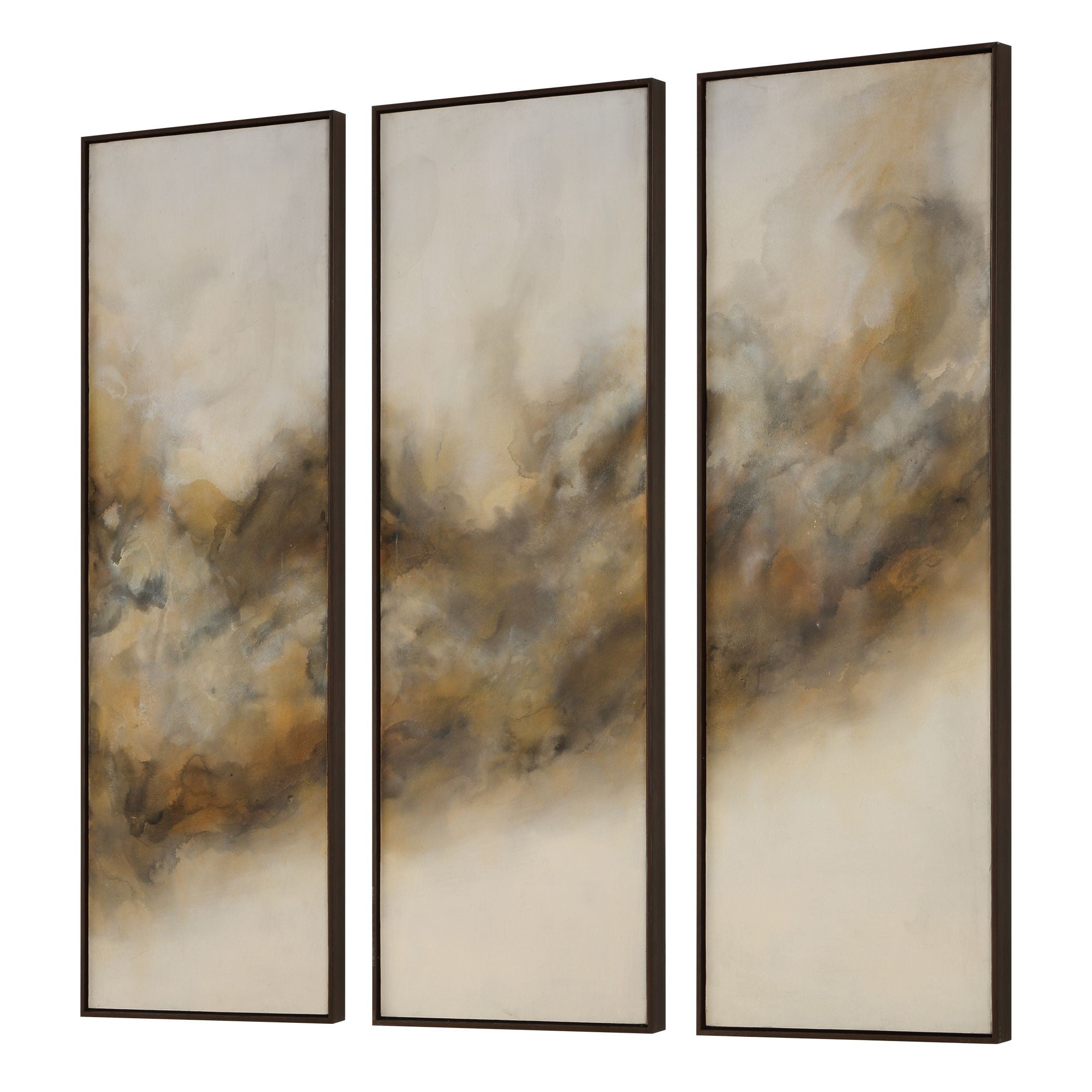 Uttermost - 32489 - Abstract Art - Smoke Break - Dark, Rich Walnut