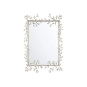 Currey and Company - 1000-0162 - Mirror - Forget-Me-Not - Clear / Silver Leaf
