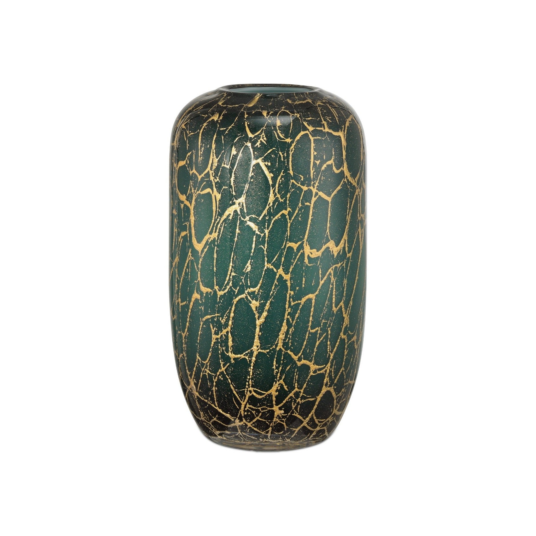 Currey and Company - 1200-0990 - Vase - Vitry Green & Gold Vase - Green / Gold