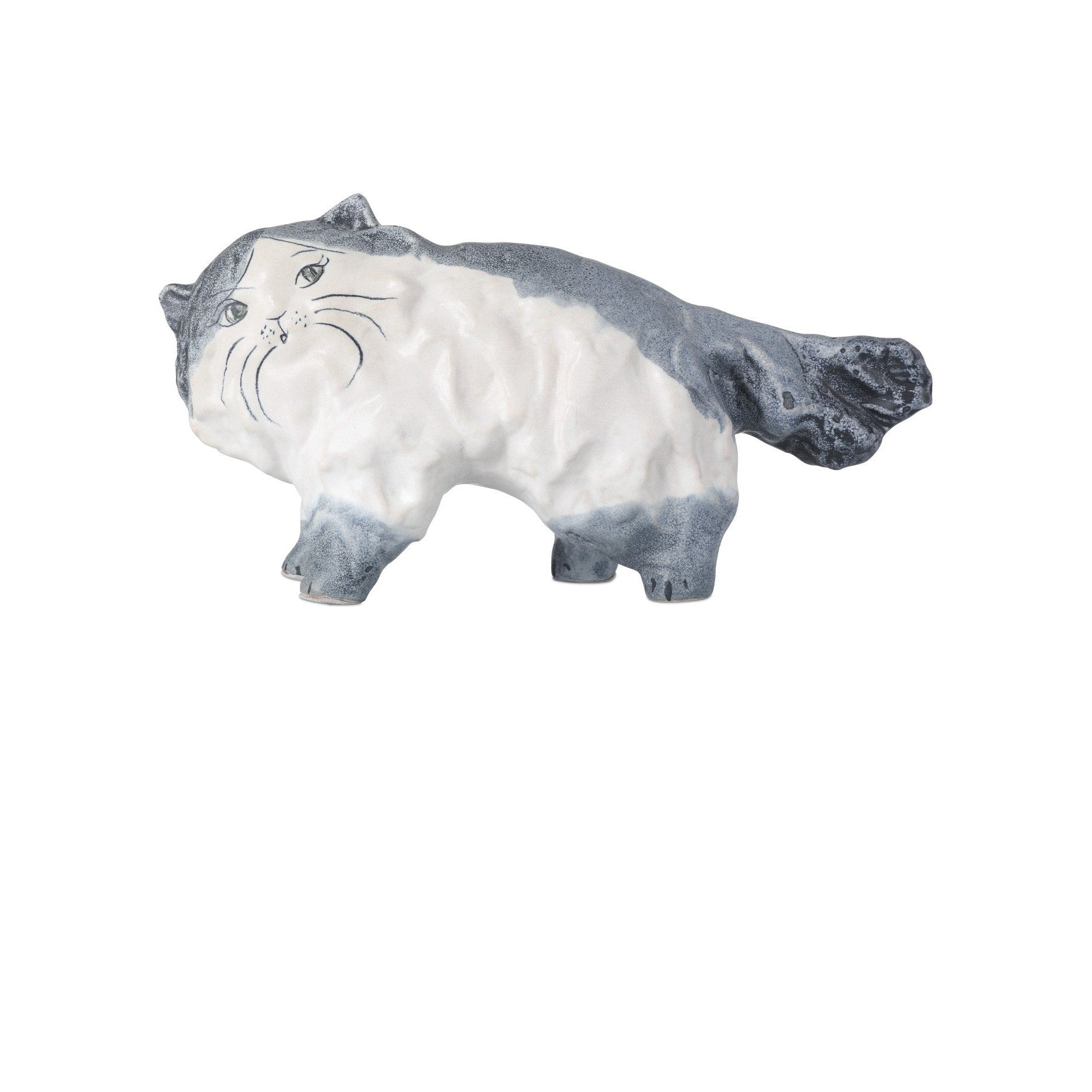 Currey and Company - 1200-1000 - Object - Siamese Cat Object - Grayish Blue / Off-White
