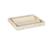 Currey and Company - 1200-1020 - Tray Set of 2 - Gerri Dot - Natural