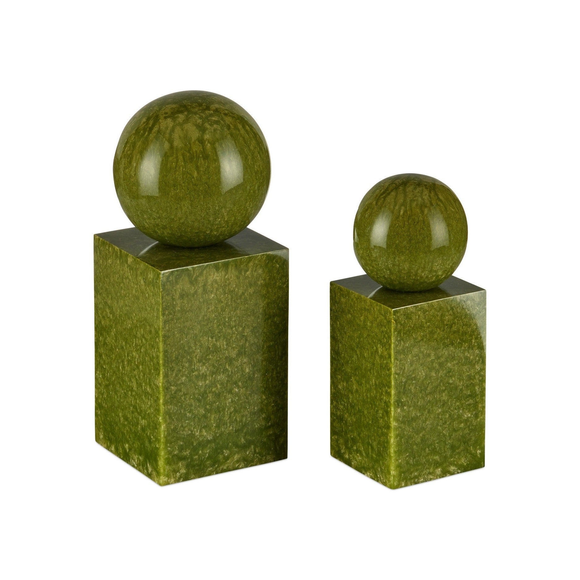 Currey and Company - 1200-1027 - Object Set of 2 - Nova - Green