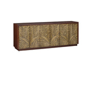 Currey and Company - 3000-0324 - Credenza - Jardin - Walnut / Antique Brass