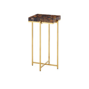 Currey and Company - 4000-0226 - Accent Table - Casey - Natural / Brass