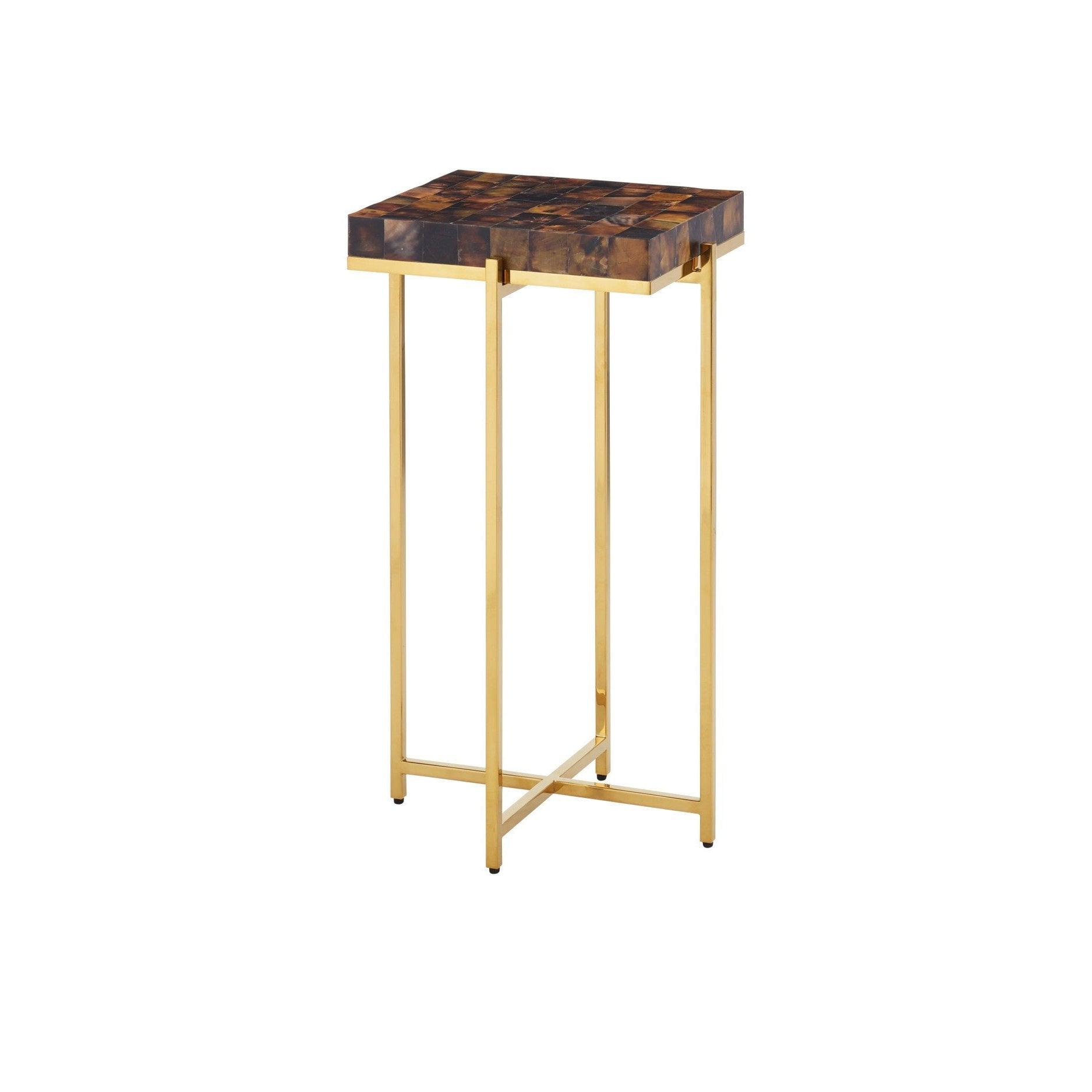 Currey and Company - 4000-0226 - Accent Table - Casey - Natural / Brass