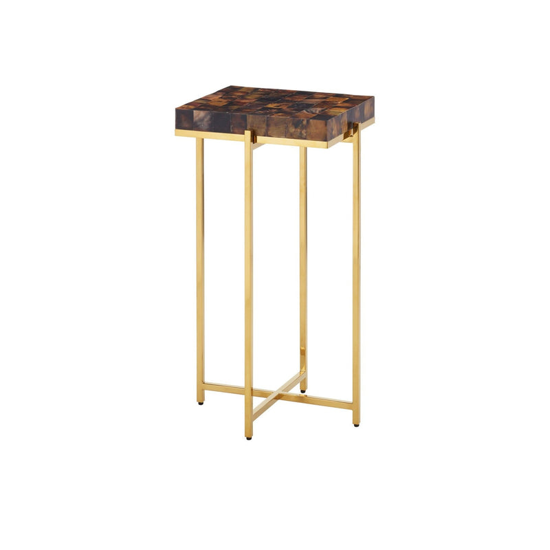 Currey and Company - 4000-0226 - Accent Table - Casey - Natural / Brass
