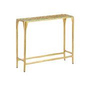 Currey and Company - 4000-0232 - Console Table - Honeycomb - Gold / Clear