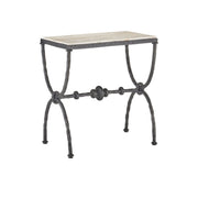 Currey and Company - 4000-0243 - Side Table - Agora - Natural / Rustic Bronze