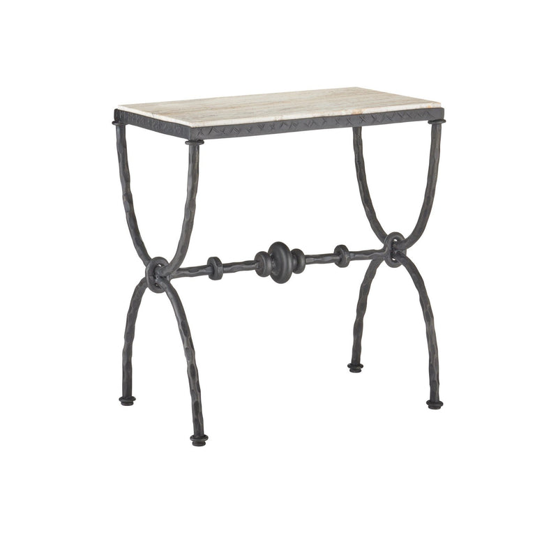 Currey and Company - 4000-0243 - Side Table - Agora - Natural / Rustic Bronze
