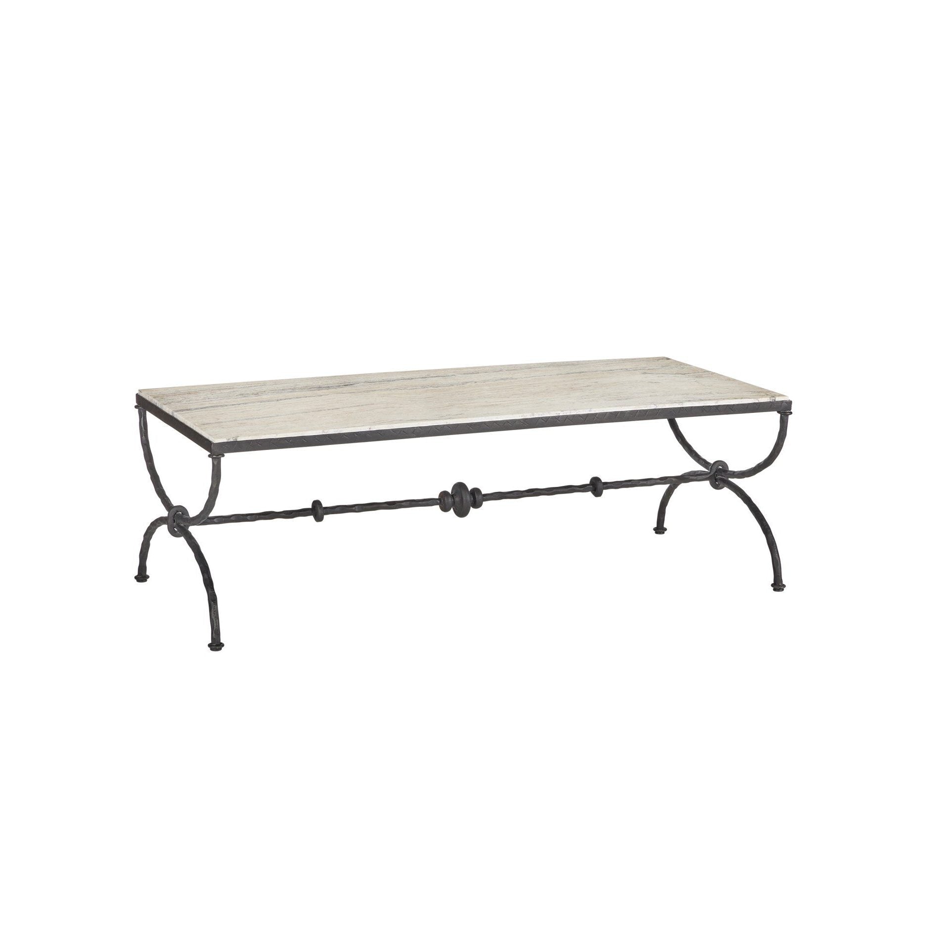 Currey and Company - 4000-0244 - Cocktail Table - Agora - Natural / Rustic Bronze