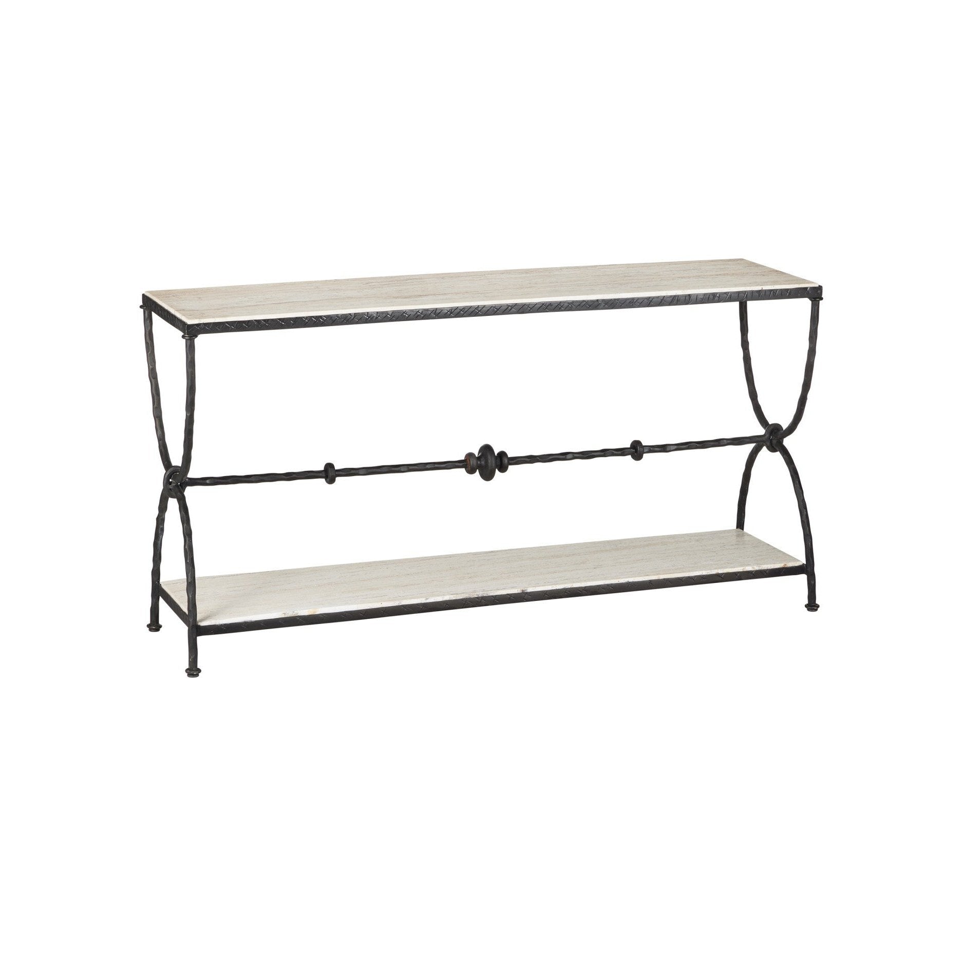 Currey and Company - 4000-0245 - Console Table - Agora - Natural / Rustic Bronze