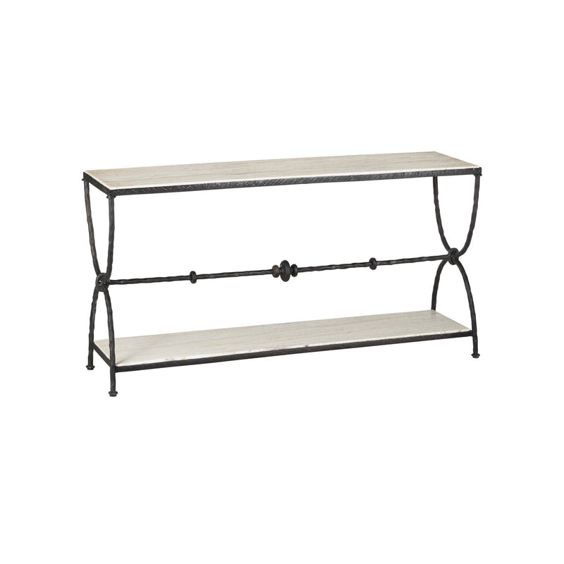 Currey and Company - 4000-0245 - Console Table - Agora - Natural / Rustic Bronze