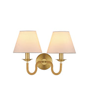 Currey and Company - 5000-0274 - Two Light Wall Sconce - Adala Brass Wall Sconce - Natural / Brushed Brass