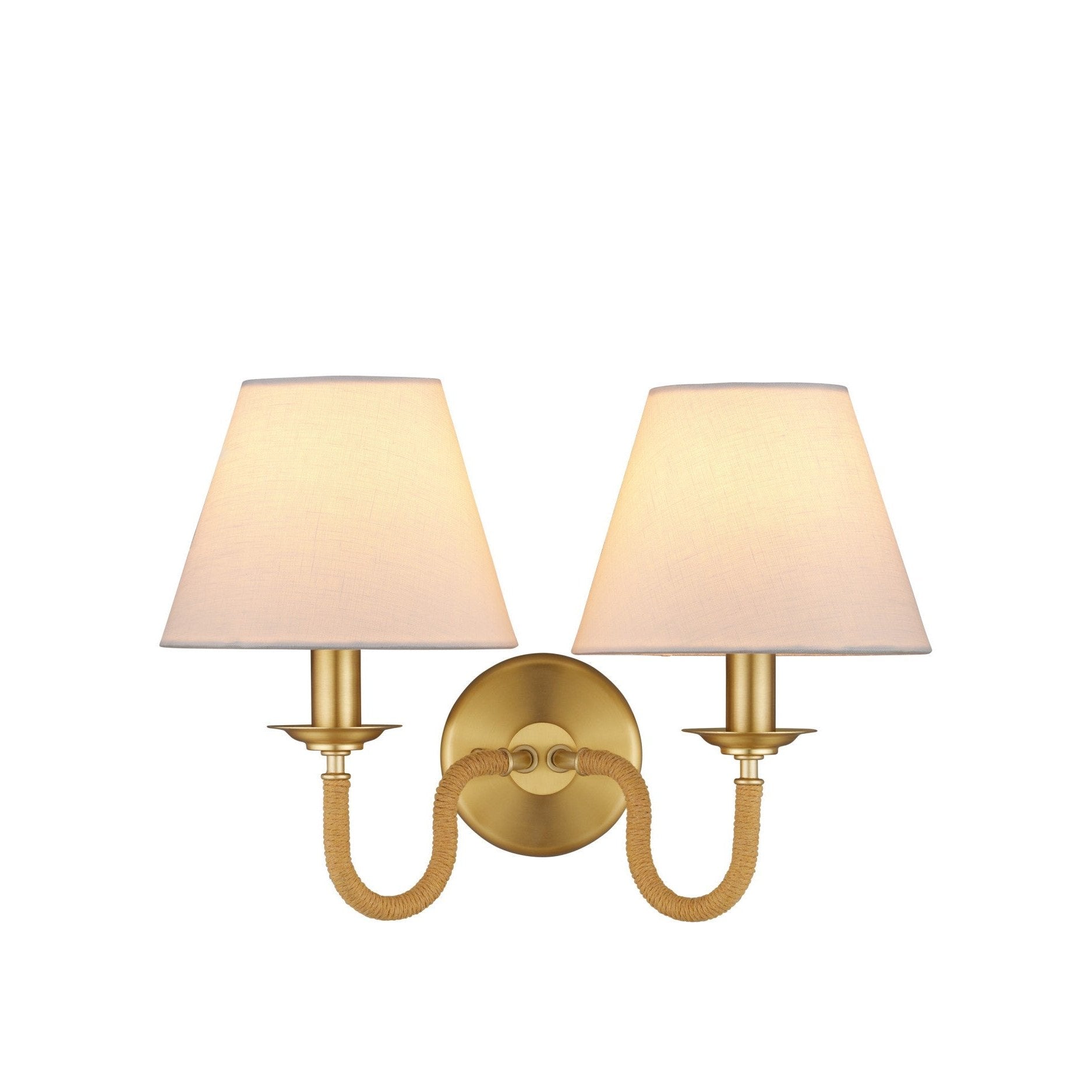 Currey and Company - 5000-0274 - Two Light Wall Sconce - Adala Brass Wall Sconce - Natural / Brushed Brass