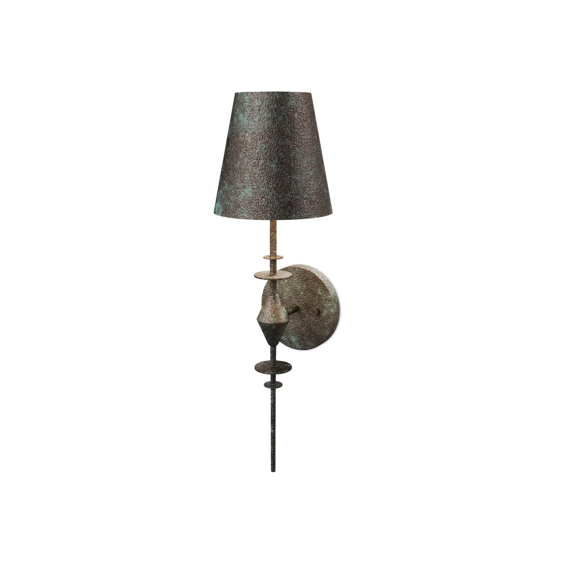 Currey and Company - 5000-0277 - One Light Wall Sconce - Anselm - Verde Bronze / Contemporary Gold