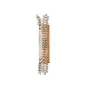 Currey and Company - 5000-0283 - Two Light Wall Sconce - Bradshaw - Frosted / Clear / Brass