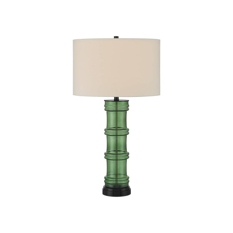 Currey and Company - 6000-1011 - One Light Table Lamp - Balsam Green Table Lamp - Green / Glossy Black