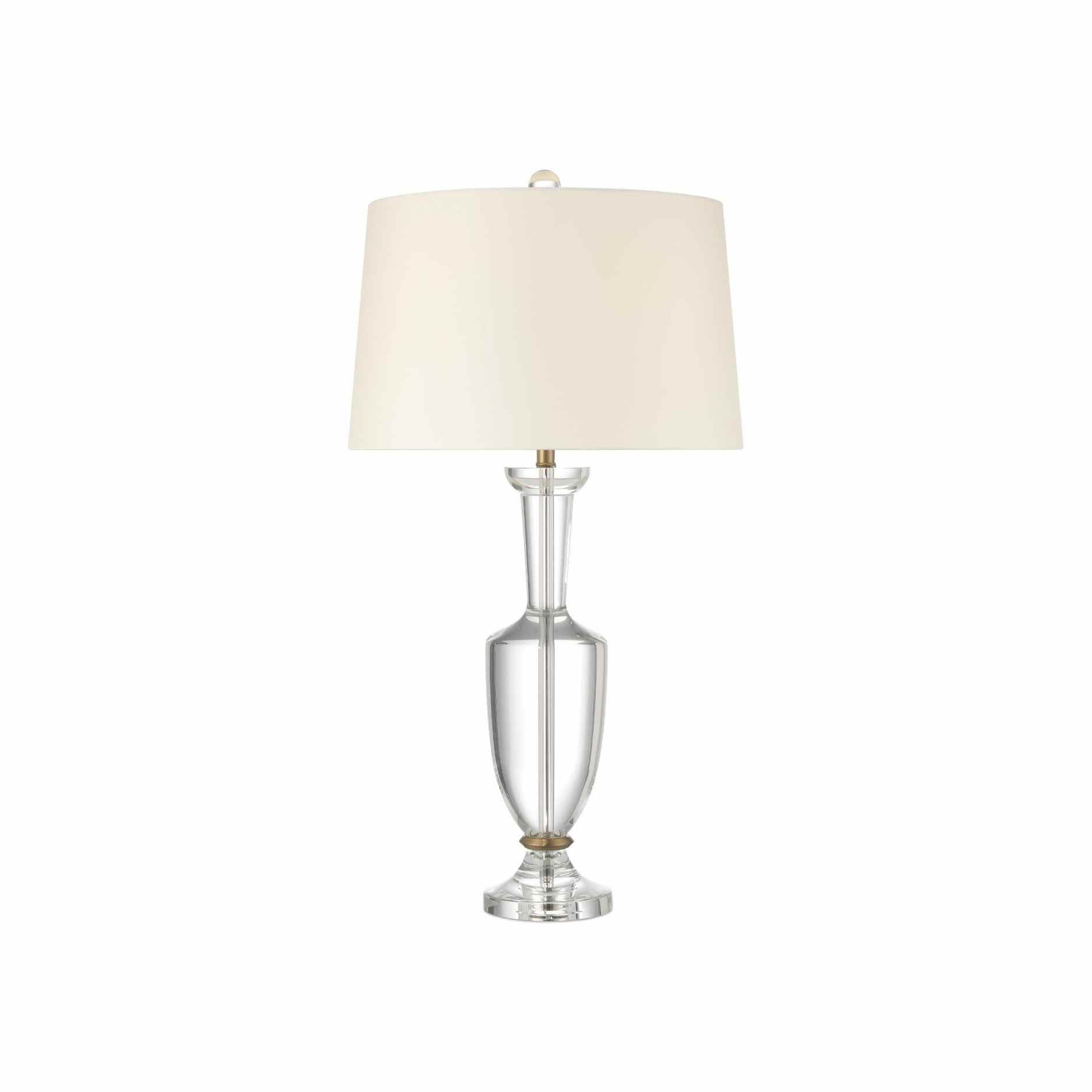 Currey and Company - 6000-1015 - One Light Table Lamp - Classico Table Lamp - Clear / Natural Brass