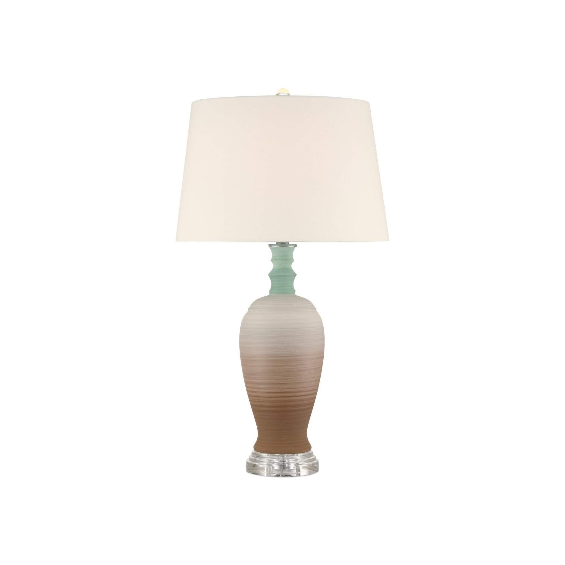 Currey and Company - 6000-1024 - One Light Table Lamp - Happy 80's - Brown / Light Blue / Clear