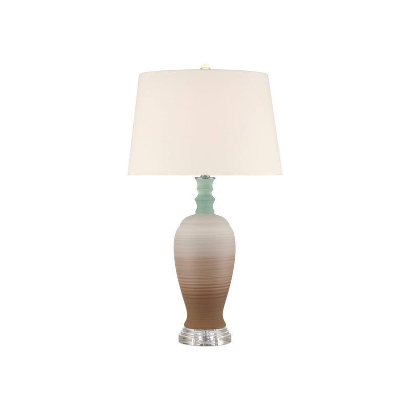 Currey and Company - 6000-1024 - One Light Table Lamp - Happy 80's - Brown / Light Blue / Clear