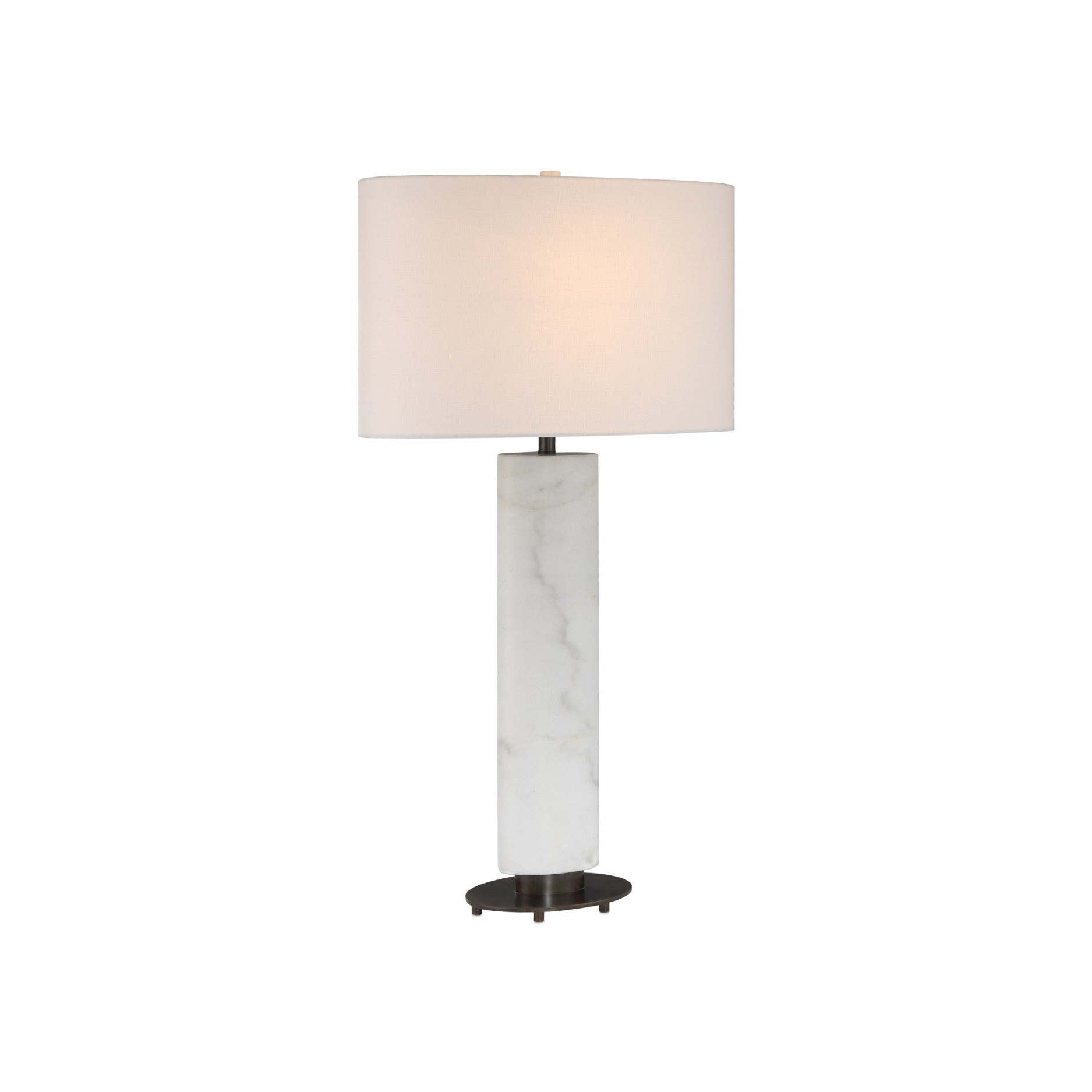 Currey and Company - 6000-1029 - One Light Table Lamp - Stanhope White Table Lamp - White / Bronze