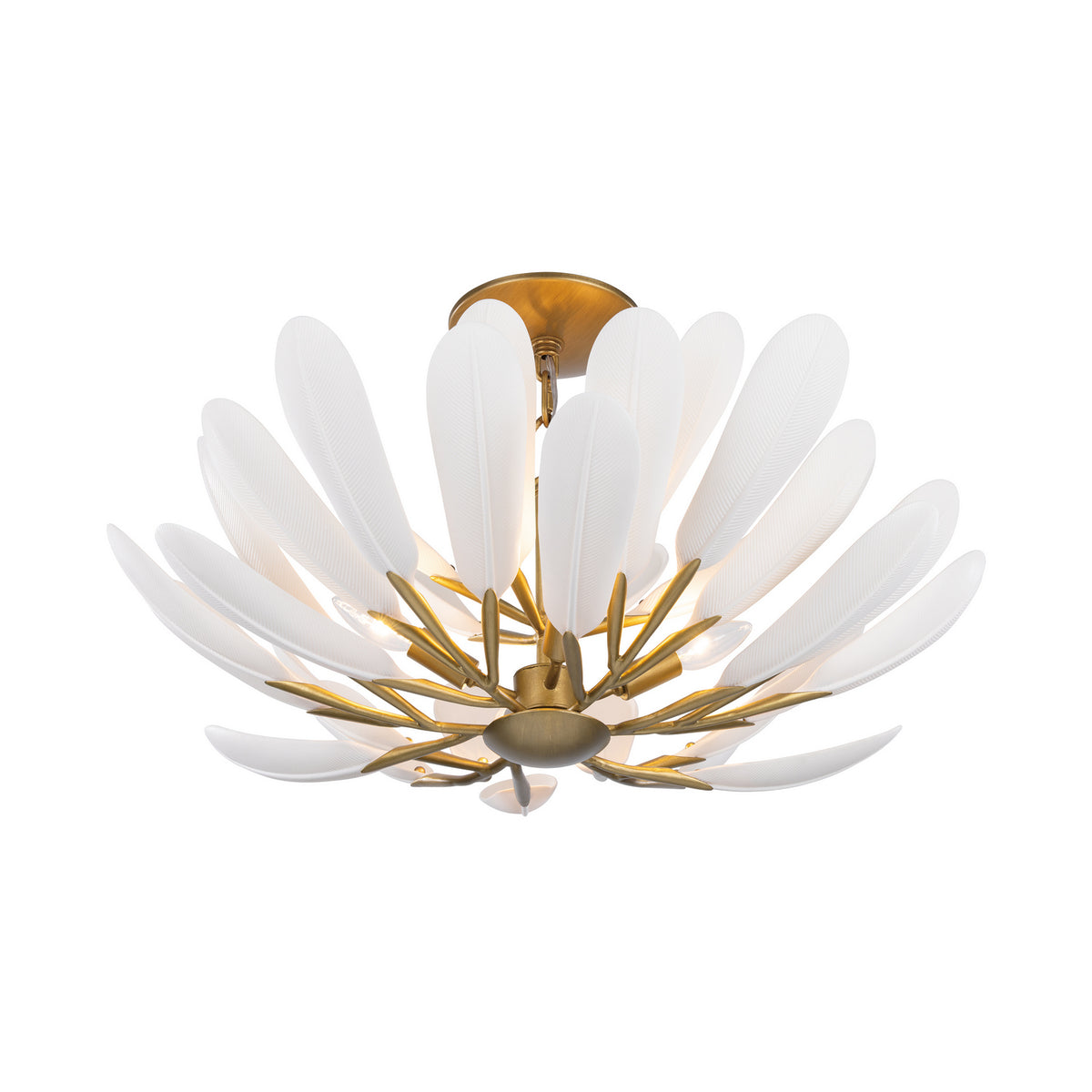 Metropolitan - N3424-870 - Four Light Semi-Flush Mount - Vellinor - Painted Legacy Brass
