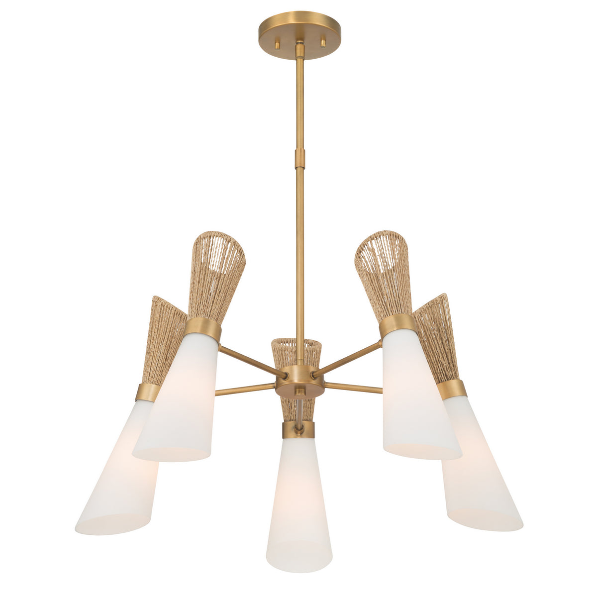 Minka-Lavery - 14265-732 - Five Light Chandelier - Vantrel - Legacy Brass