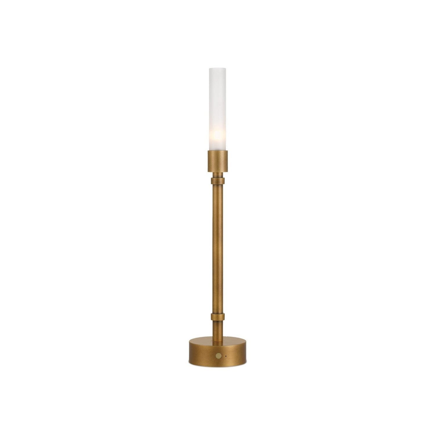 Currey and Company - 6700-0013 - One Light Table Lamp - Paseo - Polished Antique Brass/Frosted