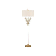Currey and Company - 8000-0168 - Two Light Floor Lamp - Forget-Me-Not - Clear/Chinois Gold Leaf