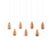 Currey and Company - 9000-1065 - Seven Light Pendant - Rame - Copper/Silver