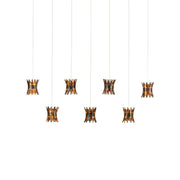 Currey and Company - 9000-1073 - Seven Light Pendant - Alsop - Brown/Black/Natural/Silver
