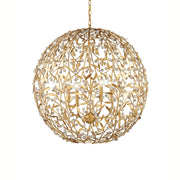 Currey and Company - 9000-1289 - Four Light Chandelier - Secret Garden - Clear/Contemporary Gold Leaf/Contemporary Gold
