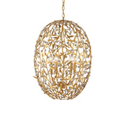 Currey and Company - 9000-1290 - Four Light Chandelier - Secret Garden - Clear/Contemporary Gold Leaf/Contemporary Gold