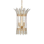 Currey and Company - 9000-1296 - Four Light Lantern - Bradshaw - Frosted/Clear/Brass