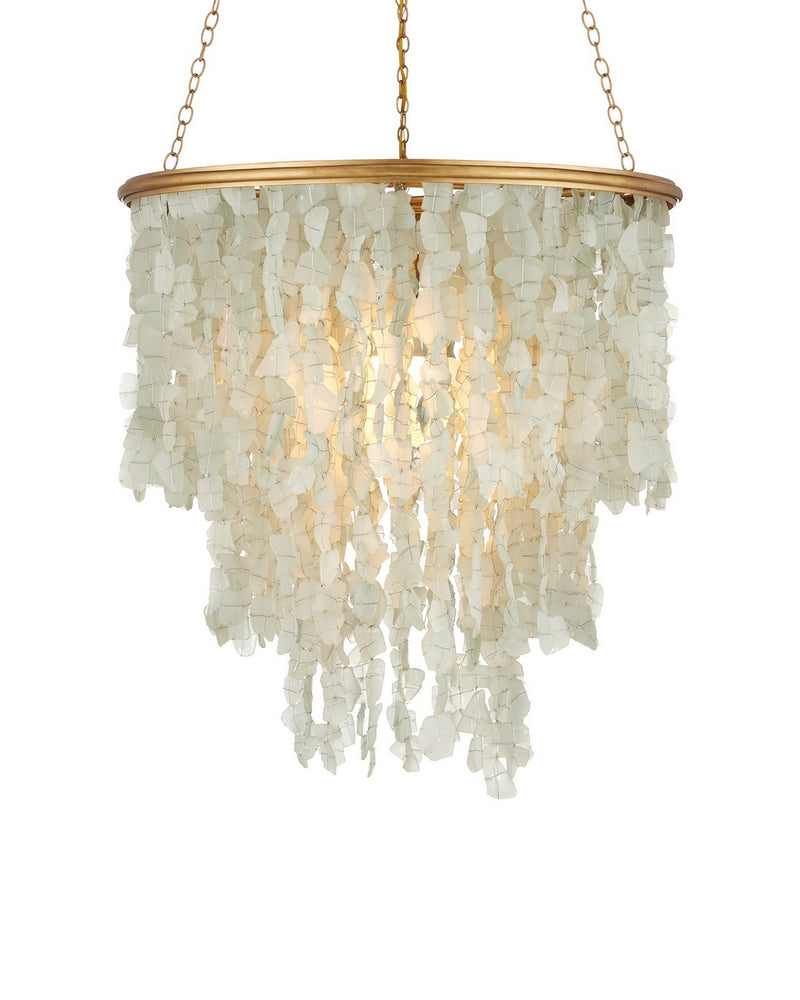 Currey and Company - 9000-1318 - One Light Chandelier - Verre de Mer - Seaglass/Contemporary Gold