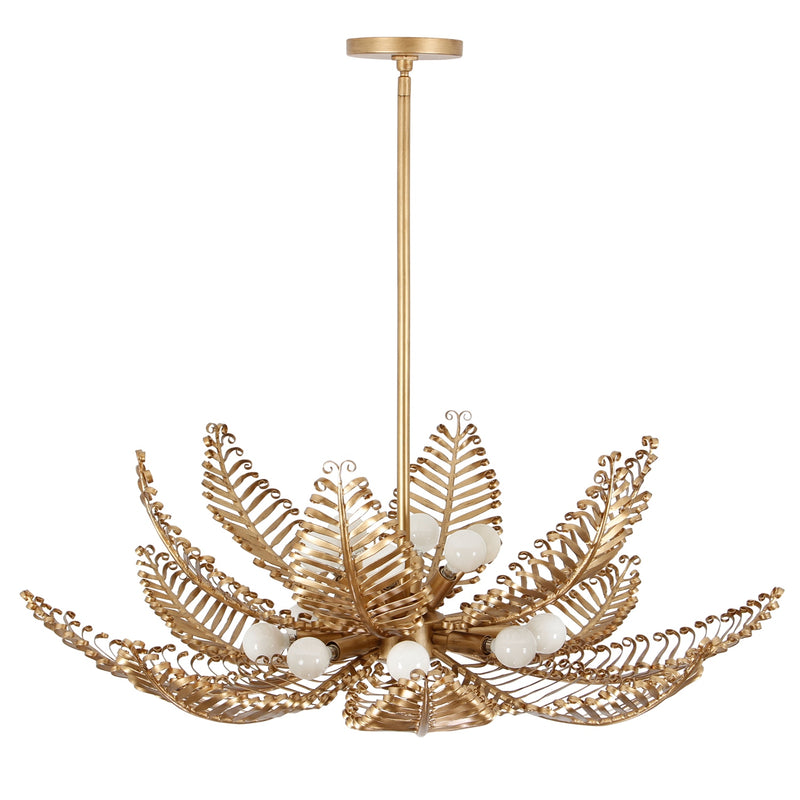 Kalco - 528255MG - 14 Light Chandelier - Fern - Modern Gold