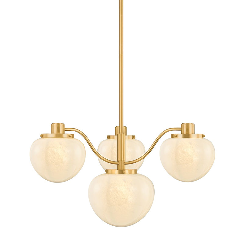 Mitzi - H1093804-AGB - Four Light Chandelier - Kristen - Aged Brass