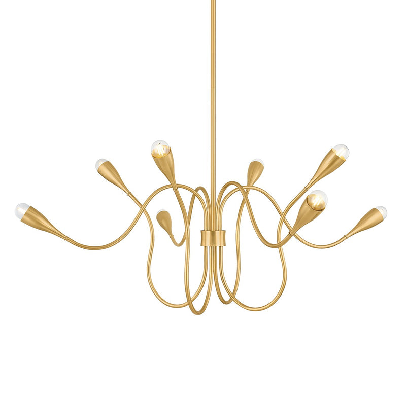 Mitzi - H1108808-AGB - Eight Light Chandelier - Anaise - Aged Brass