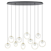 Eglo USA - 206114A - LED Pendant - Portocolom - Black, Shiny Gold