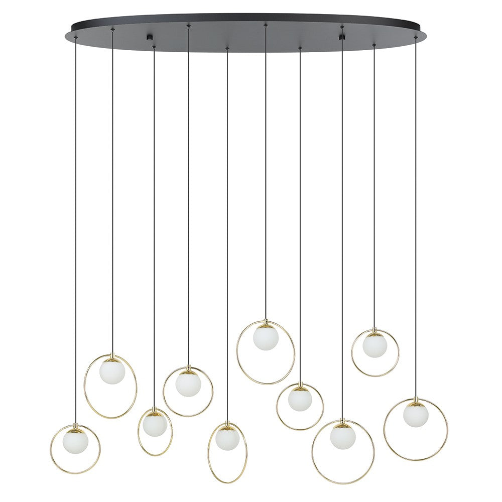 Eglo USA - 206114A - LED Pendant - Portocolom - Black, Shiny Gold