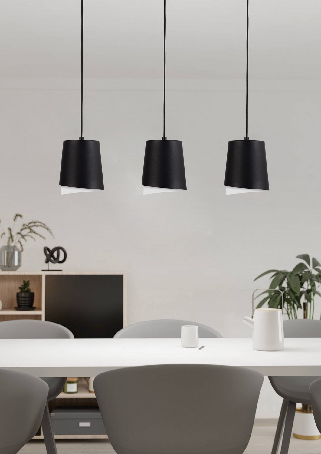 Eglo USA - 206246A - Three Light Linear Pendant - Bolivia - Black