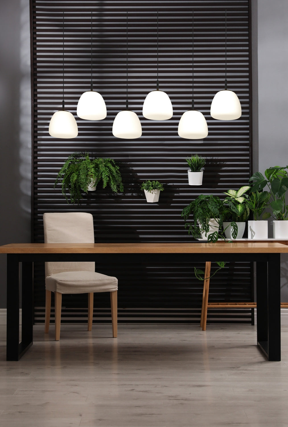 Eglo USA - 390203A - Six Light Linear Pendant - Balmes - Black
